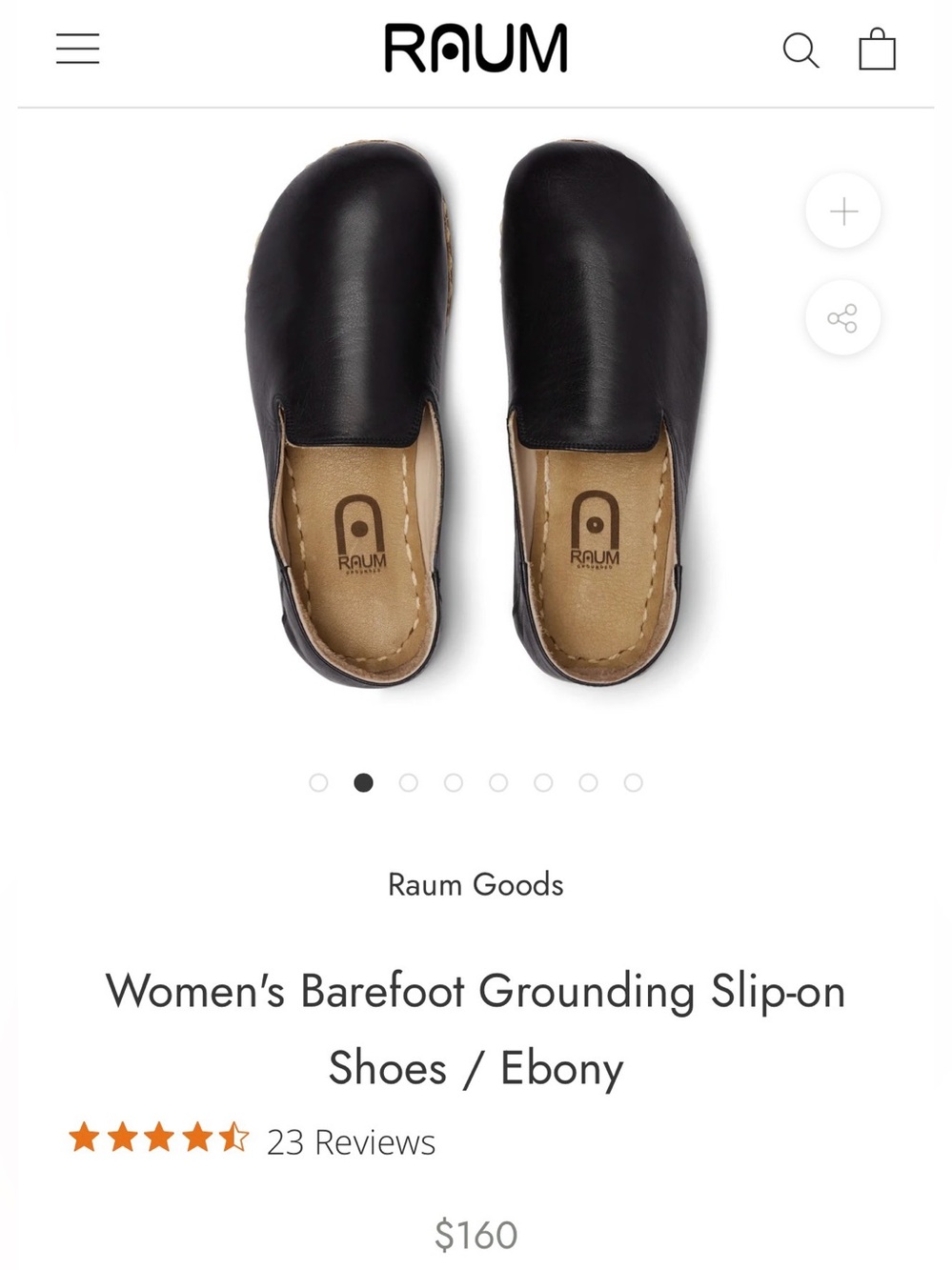 Black Leather Slip-On Flats for Women